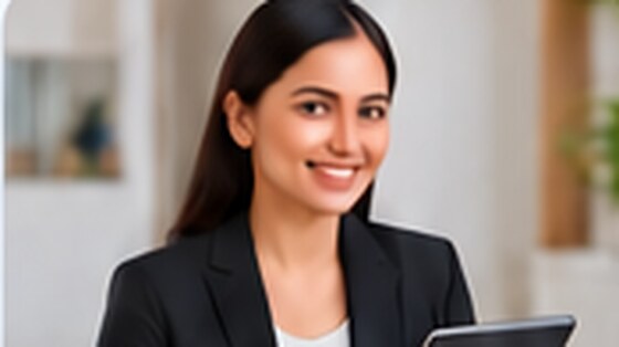 Healthcare agency professional with a tablet